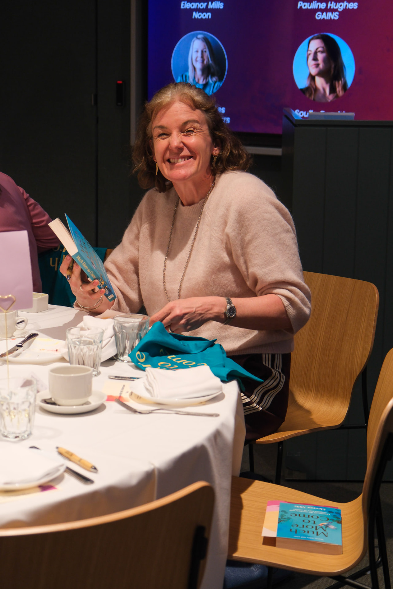 A guest at the table during an EmpowerHER conversation