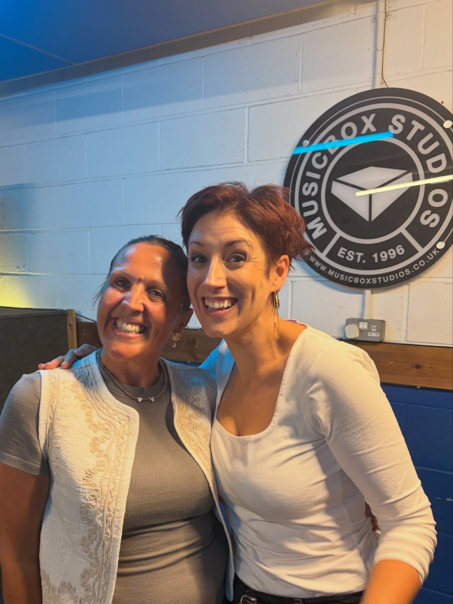 Vanesa Pazos with Connie Fisher during a singing experience that grew from an EmpowerHER connection